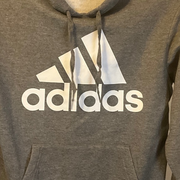 Adidas Gray Hoodie with White Logo - Picture 4 of 6
